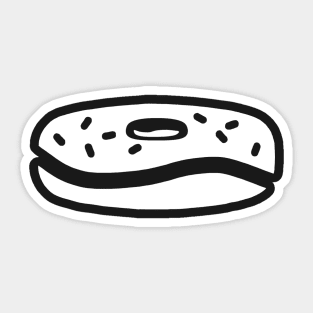 Donut White Sticker